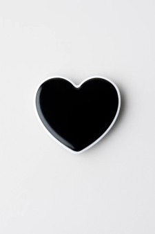 Попсокет "Heart", black