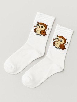 Носки «Cute owl», белый, мужские/женские р. 35-40