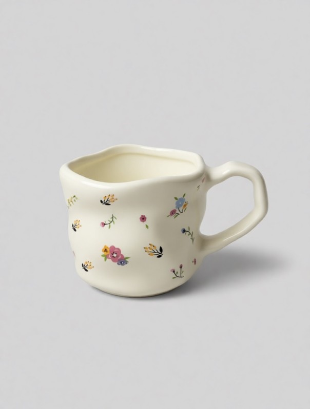 Кружка "Мятая", белая (380 мл) 