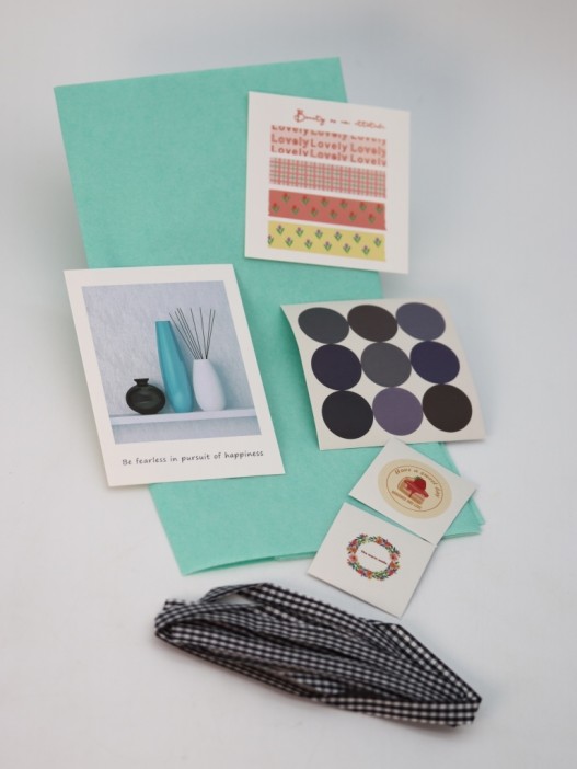 Упаковочный набор для подарков (2 листа+лента+открытка+5 наклеек) &quot;Minty fresh&quot;, 50x70 см 