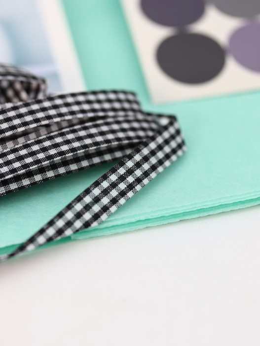 Упаковочный набор для подарков (2 листа+лента+открытка+5 наклеек) &quot;Minty fresh&quot;, 50x70 см 