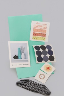 Упаковочный набор для подарков (2 листа+лента+открытка+5 наклеек) "Minty fresh", 50x70 см