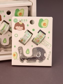 Набор декоративного скотча 2 шт. + диспенсер "Avogirl" (1.2см*3м)