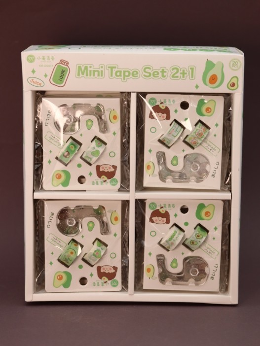 Набор декоративного скотча 2 шт. + диспенсер "Avogirl" (1.2см*3м) 