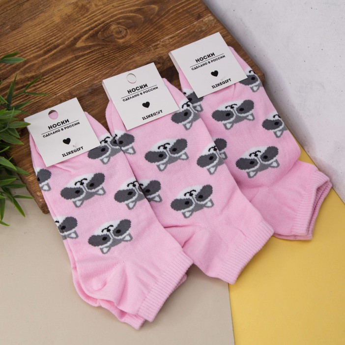 Носки женские "Raccoon", розовый, р. 35-40 