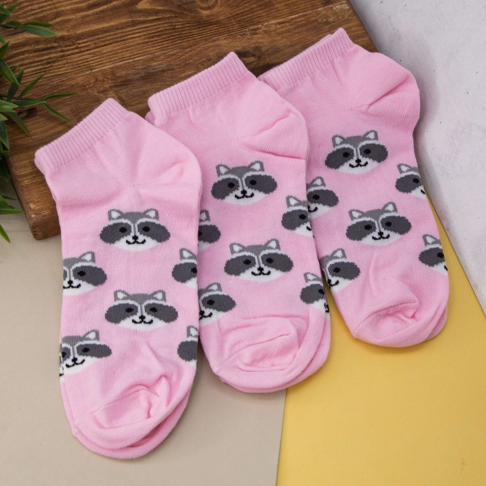 Носки женские "Raccoon", розовый, р. 35-40 