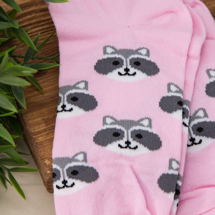 Носки женские "Raccoon", розовый, р. 35-40 