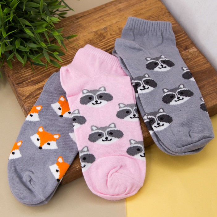 Носки женские "Raccoon", розовый, р. 35-40 
