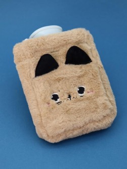 Грелка плюшевая с ремешком  "Fluffy friends", cat, 400 мл (21*14 см)