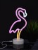 Неоновый LED ночник настольный &quot;Flamingo&quot;, свечение mix (32х15 см) 