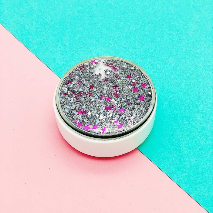 Контейнер для линз "Sparkles", white 