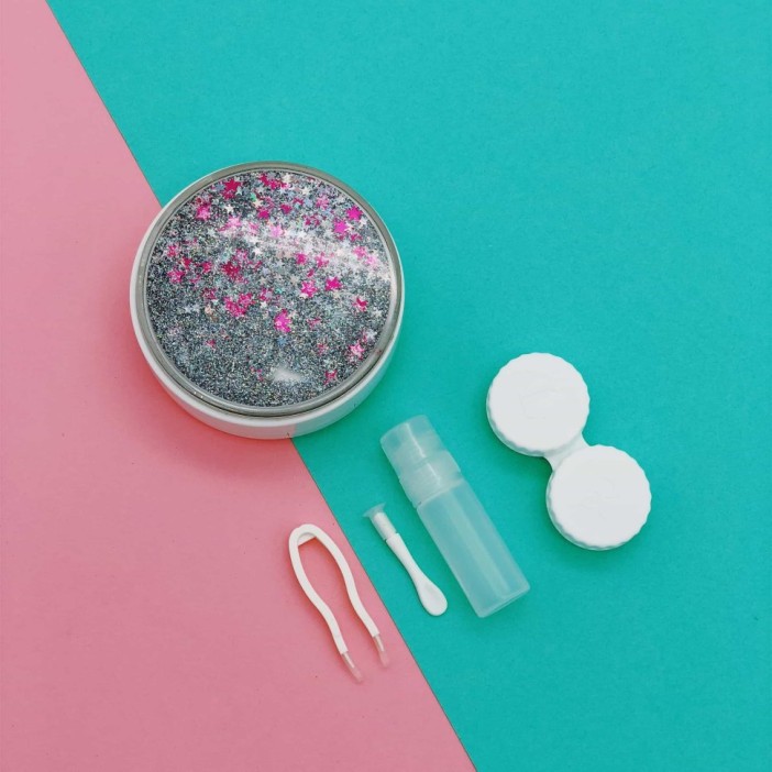 Контейнер для линз "Sparkles", white 