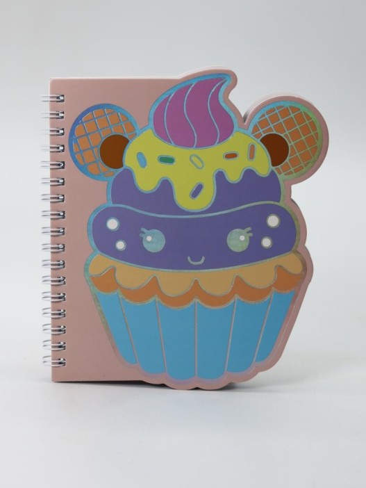Блокнот на спирали (B6) &quot;Cute cupcake&quot;, red (13*18) 