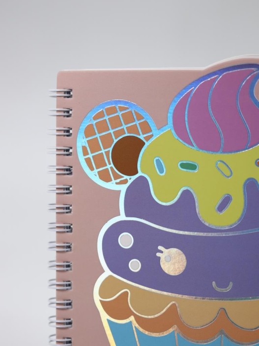 Блокнот на спирали (B6) &quot;Cute cupcake&quot;, red (13*18) 