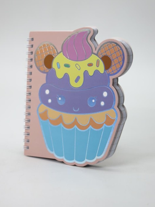 Блокнот на спирали (B6) &quot;Cute cupcake&quot;, red (13*18) 