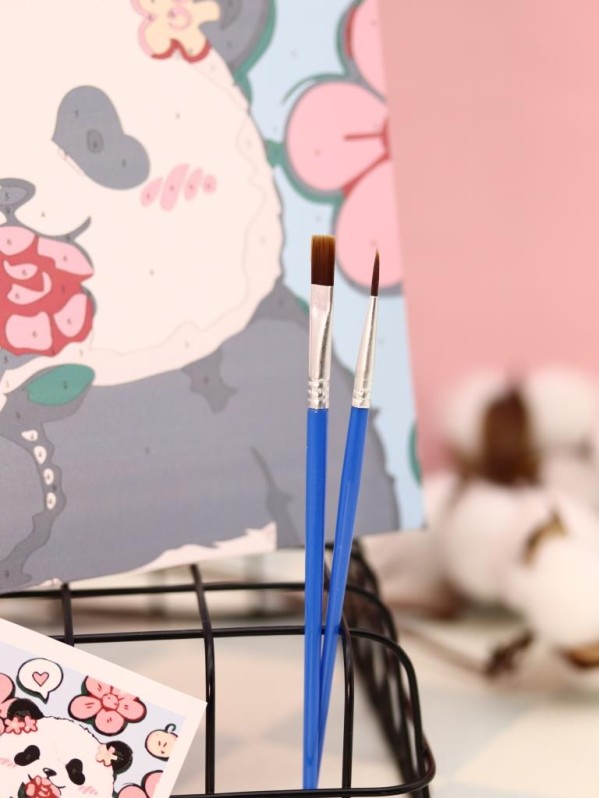 Картина по номерам на подрамнике Draw Me! "Влюбленная панда", (20*20 см)