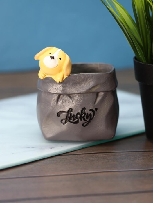 Подставка для канцелярских принадлежностей / Кашпо &quot;Lucky dog&quot;, black 