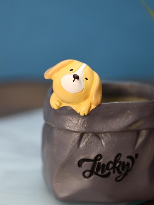 Подставка для канцелярских принадлежностей / Кашпо &quot;Lucky dog&quot;, black 