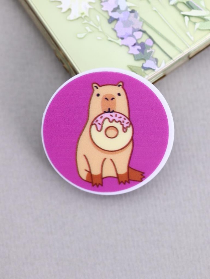 Попсокет iLikeGift "Капибара с пончиком"