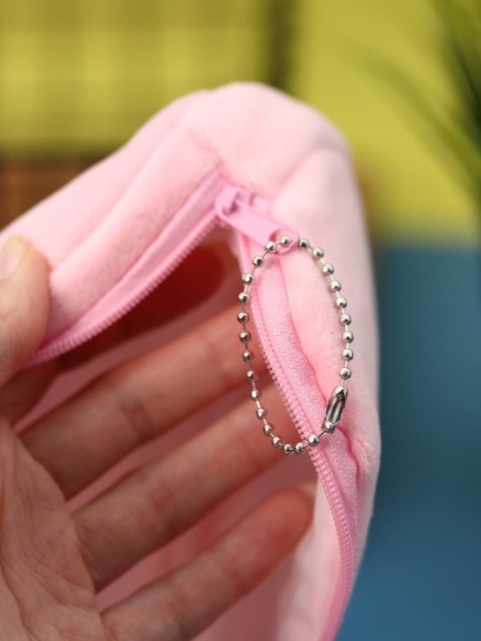 Пенал плюшевый &quot;Hare with strawberries&quot;, pink (20*10 см) 