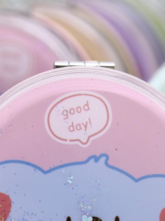 Зеркало шейкер раскладное &quot;Face Koala&quot;, розовое, 7*7 см 