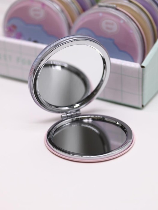 Зеркало шейкер раскладное &quot;Face Koala&quot;, розовое, 7*7 см 