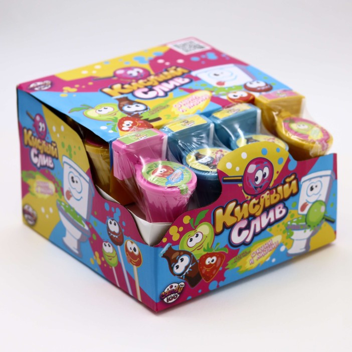 Карамель леденцовая с кислой пудрой «Кислый слив», 24 шт. 