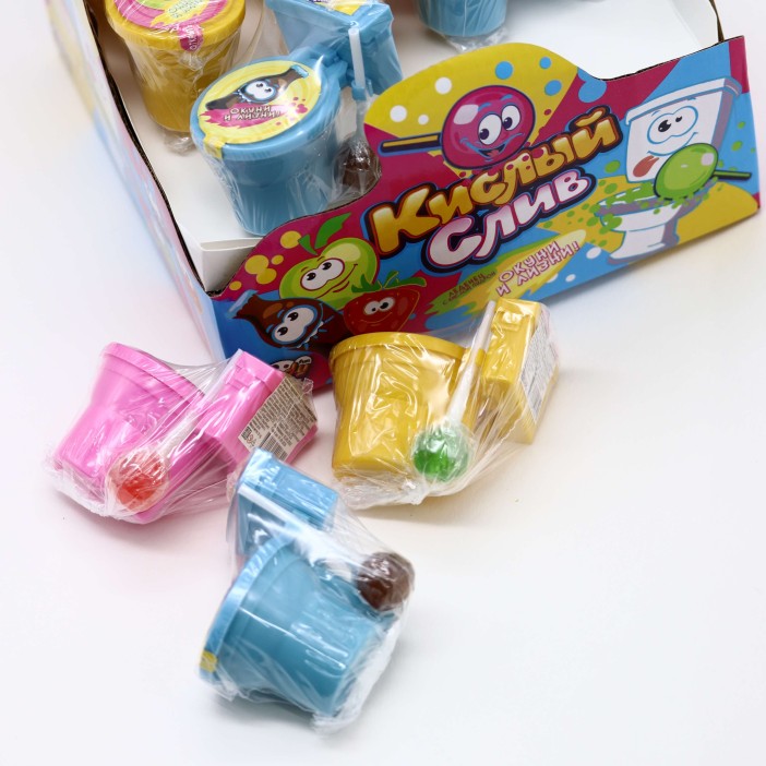 Карамель леденцовая с кислой пудрой «Кислый слив», 24 шт. 