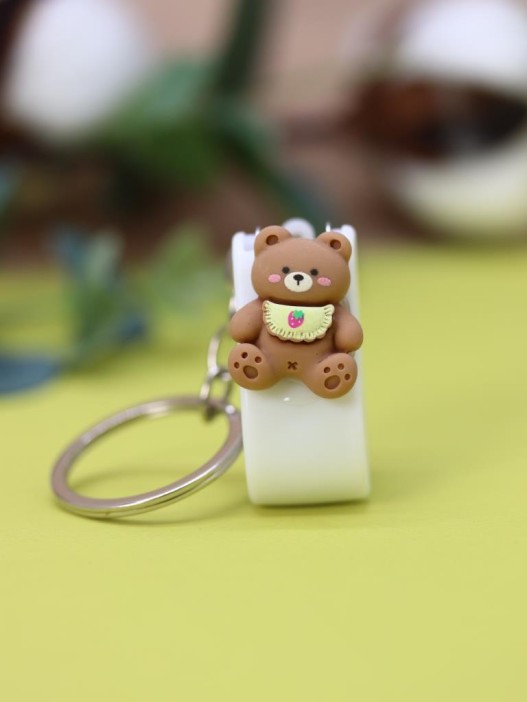Брелок-степлер "Мишка", белый 