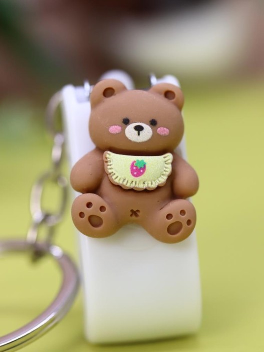 Брелок-степлер "Мишка", белый 