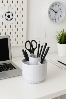 Органайзер для канцелярских принадлежностей "Round", blue + стикеры