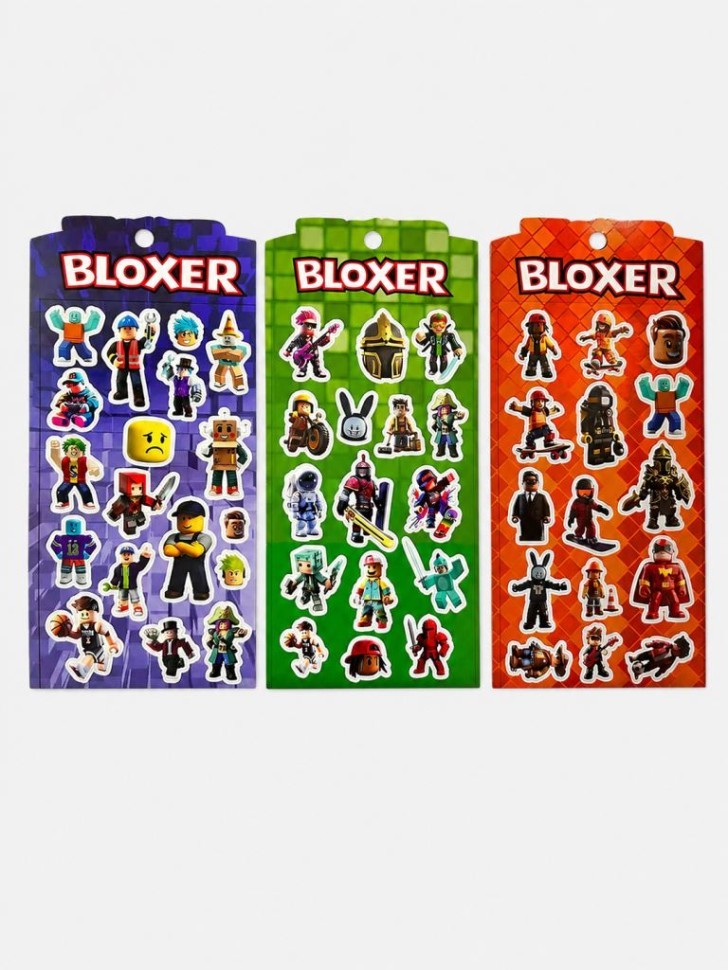 3D наклейки "Bloxer", микс (10*22см)