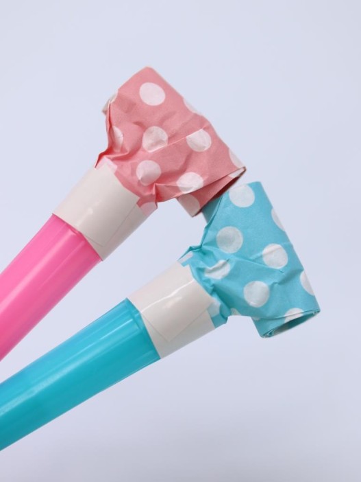 Дудка карнавальная 6 шт. "Polka dot party", (65 мм) 