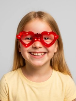 Праздничные электронные очки "Heart shine", mix (14,3 см)