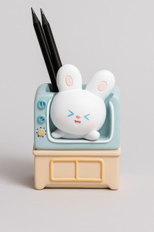 Подставка для канцелярских принадлежностей "TV bunny", blue, 11 см