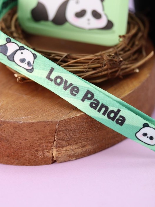 Футляр для карт на ленте &quot;Pandas and a bird&quot; 