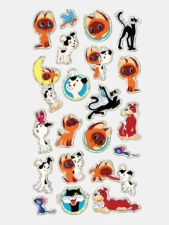 Объемные наклейки "Котенок по имени Гав" (11x22.5см)