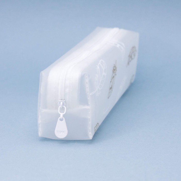 Пенал "Feathers many" white-gold 