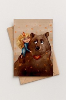 Набор двойных открыток 5 шт. "Папе", 10*15см