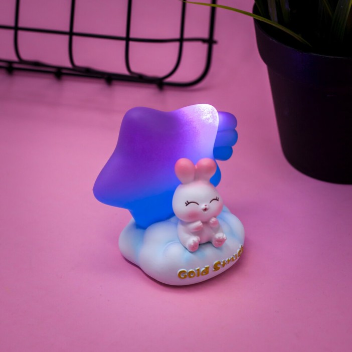 Ночник "Hare on the cloud", purple 