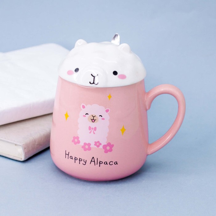 Кружка "Llama", pink (02) (400ml) 