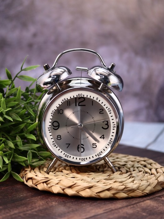 Часы-будильник "Wake up clock", grey (16,5х12,5 см) 