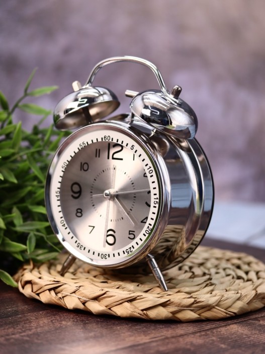 Часы-будильник "Wake up clock", grey (16,5х12,5 см) 