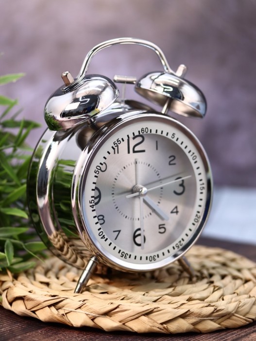 Часы-будильник "Wake up clock", grey (16,5х12,5 см) 