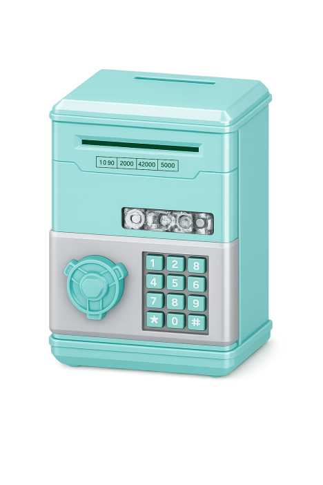 Копилка-сейф "Security", green (11.5*8 см), пластик 