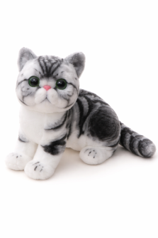 Мягкая игрушка "Tabby cat", grey (20х13см)