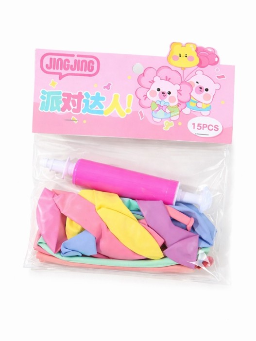 Набор воздушных шаров "Flower piglet", 15 шт + насос 