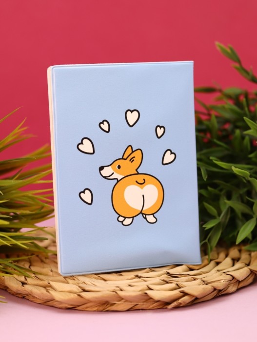 ОБЛОЖКА ДЛЯ ПАСПОРТА &quot;Cute corgi&quot;, плотность 600 мкм 