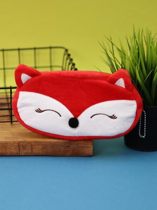 Пенал плюшевый &quot;Fox&quot;, red (20*10 см) 