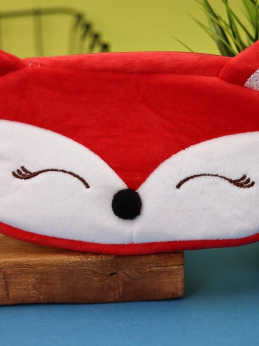 Пенал плюшевый &quot;Fox&quot;, red (20*10 см) 